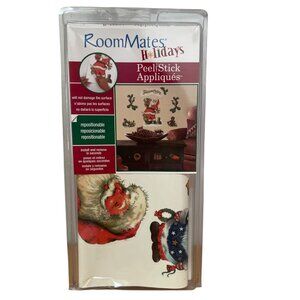 RoomMates Christmas Holidays Peel and Stick Santa Claus Appliqués Wall Decor